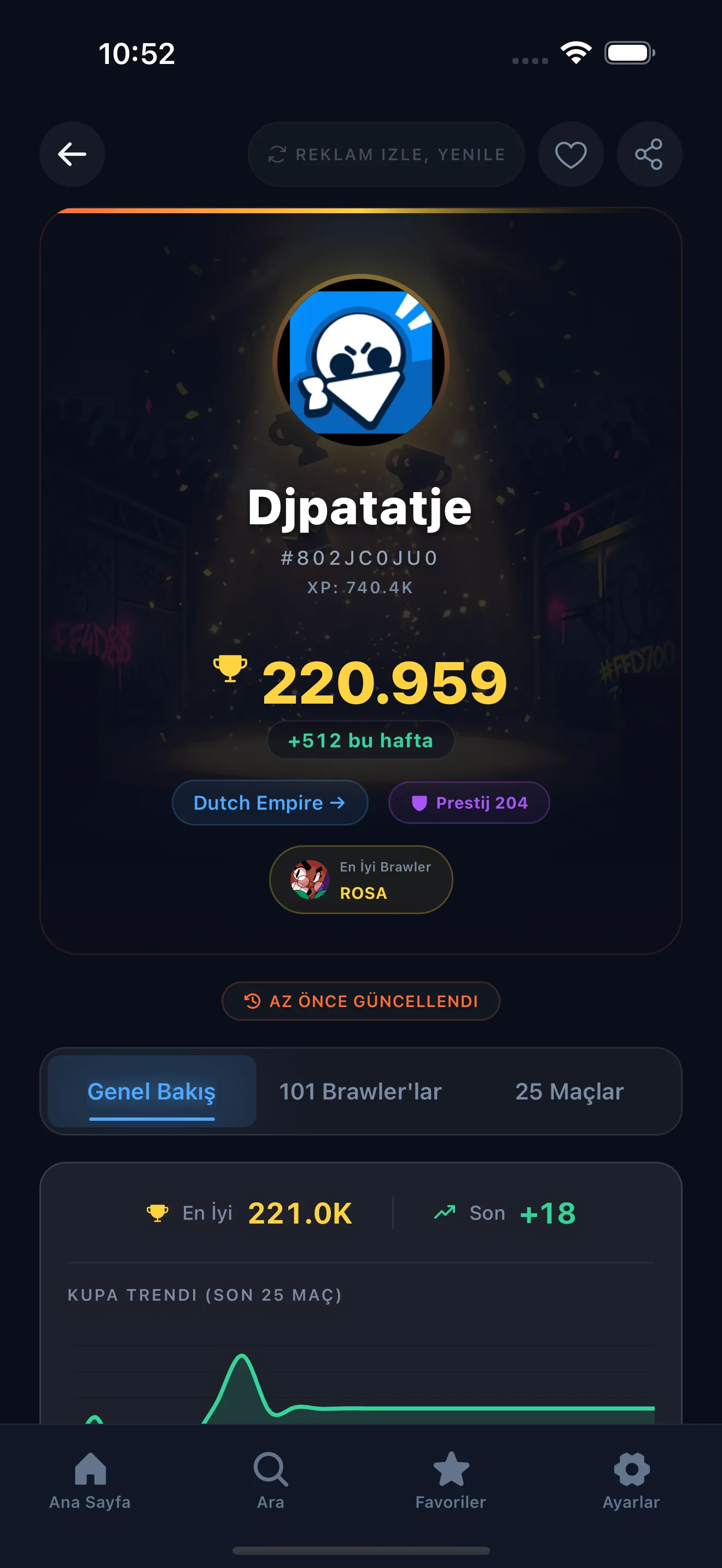 Brawl Stars profil